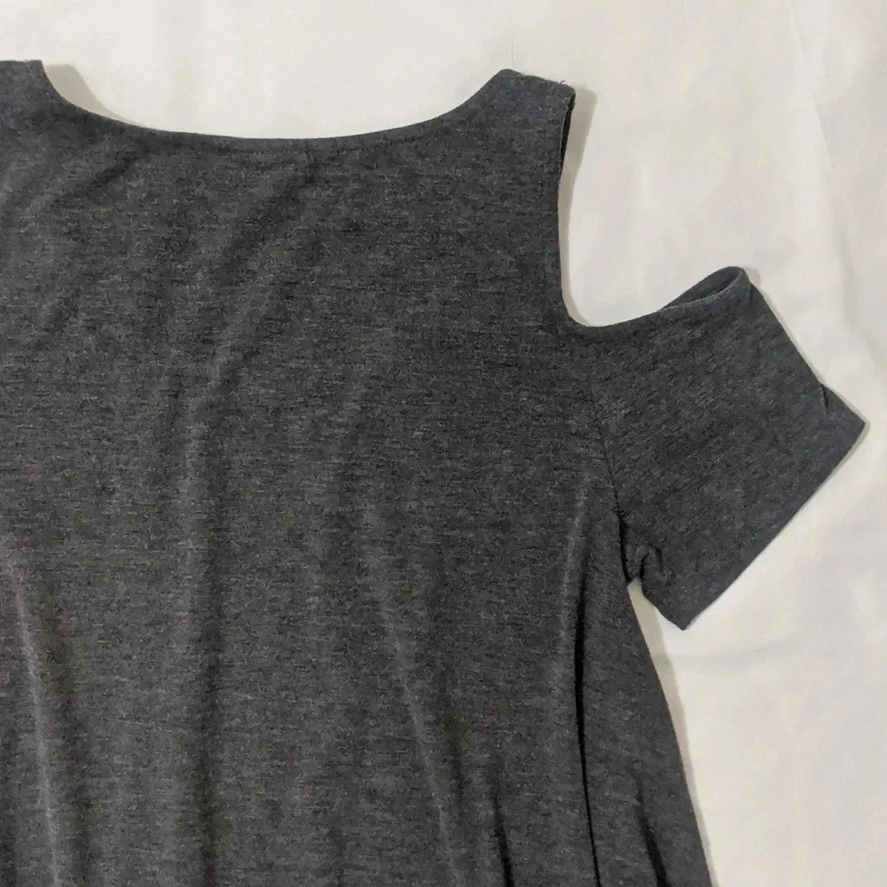 Torrid Midi Jersey Cold Shoulder Dress, Color CHARCOAL Size 0X